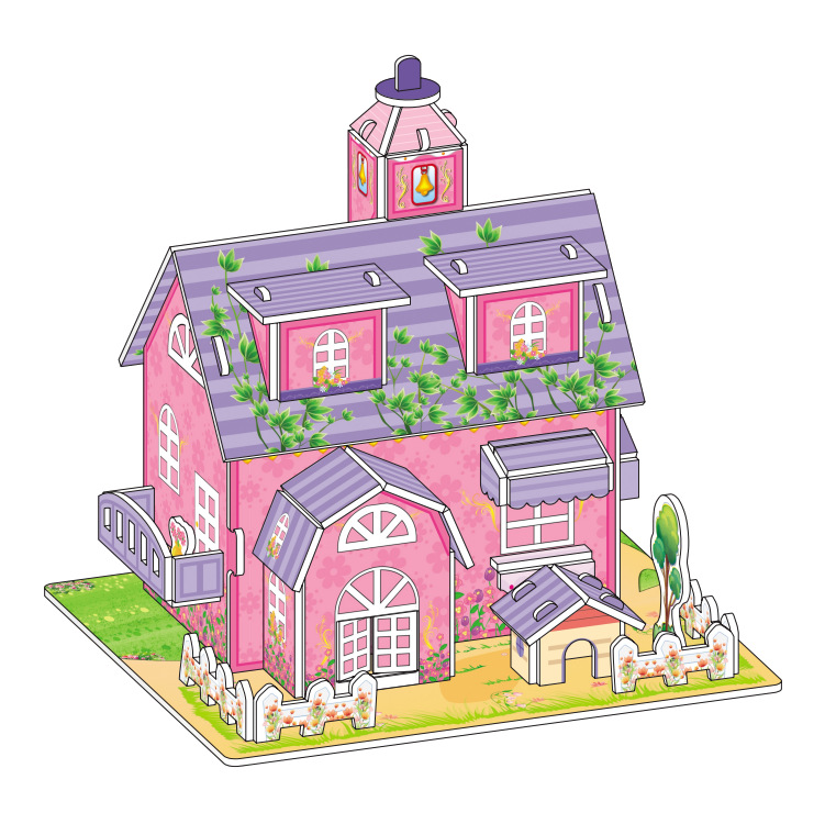 3D rompecabezas tridimensional juguetes educativos espuma de papel hecho a mano casa Coche forma puesto 61 regalo medio