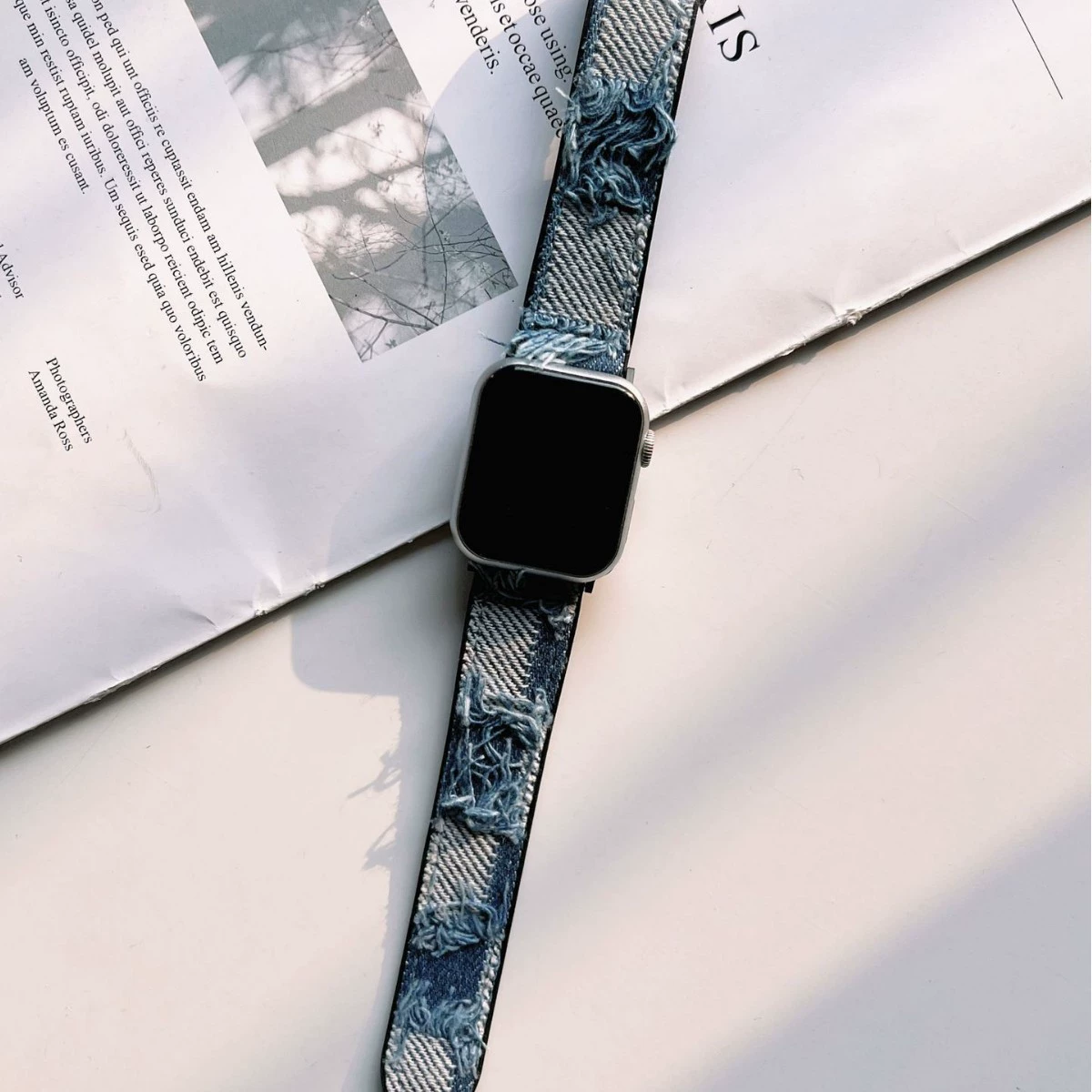 Подходит для ремешка Apple Watch iwatch старые джинсовые кисточки наручные часы 10-го поколения Apple Watch9876543