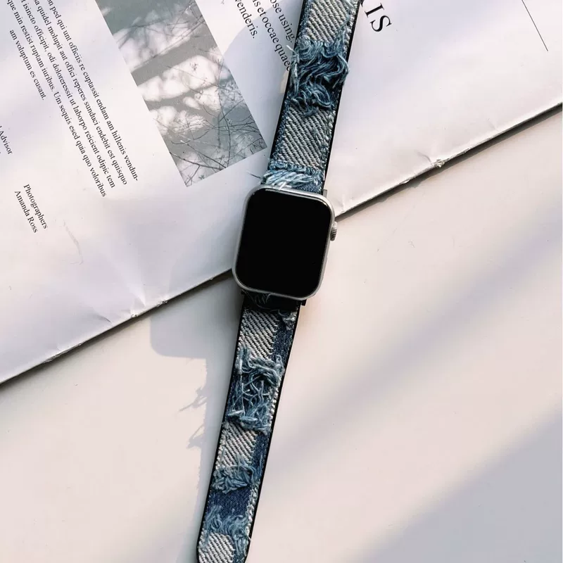 Подходит для ремешка Apple Watch iwatch старые джинсовые кисточки наручные часы 10-го поколения Apple Watch9876543