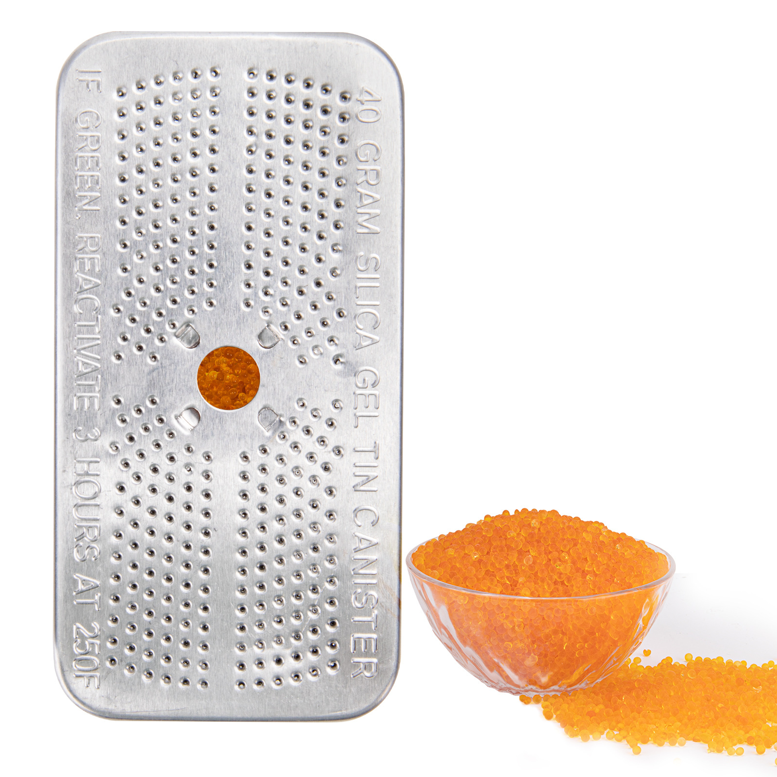 相機鋼琴電子産品適用鋁盒裝40g變色矽膠幹燥劑