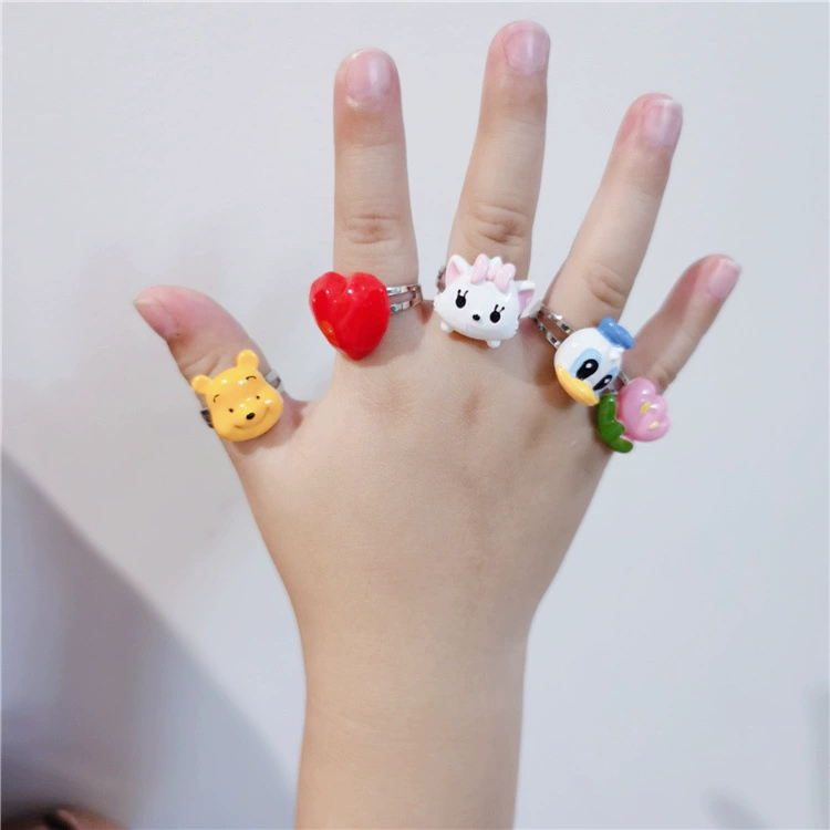 Children's cartoon adjustable ring