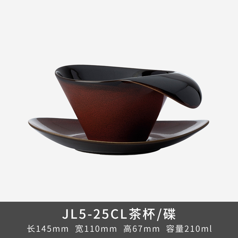 LZ Luxang cerámica horno de platos rojos coloridos horno de cubiertos de lujo ligero ensalada de frutas americana platos de platos para el hogar