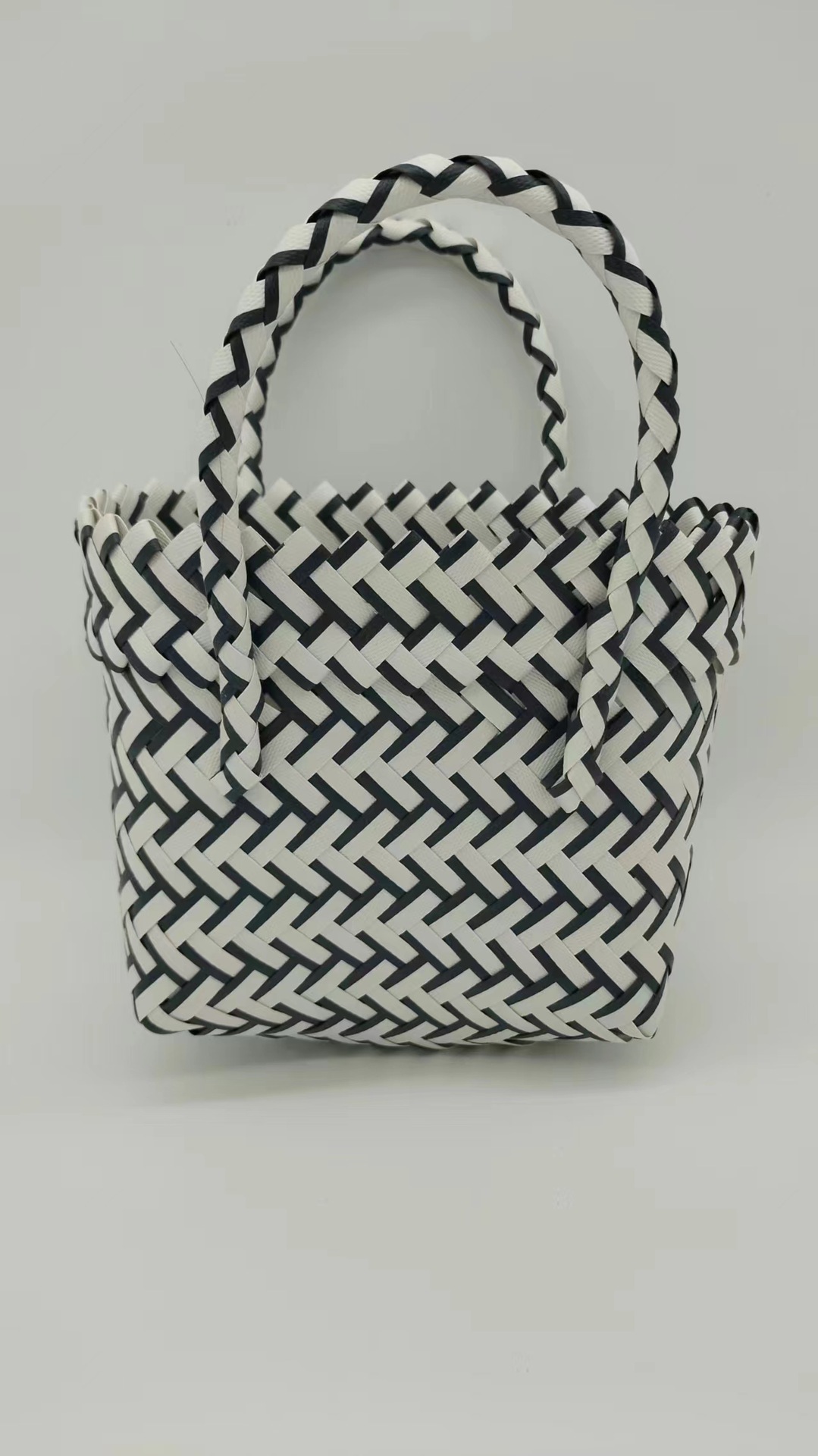 Pequeño Libro Rojo frito calle cesta de verduras bolso tejido color tejido cesta de verduras bolsa portátil cesta de dibujos animados DIY regalo