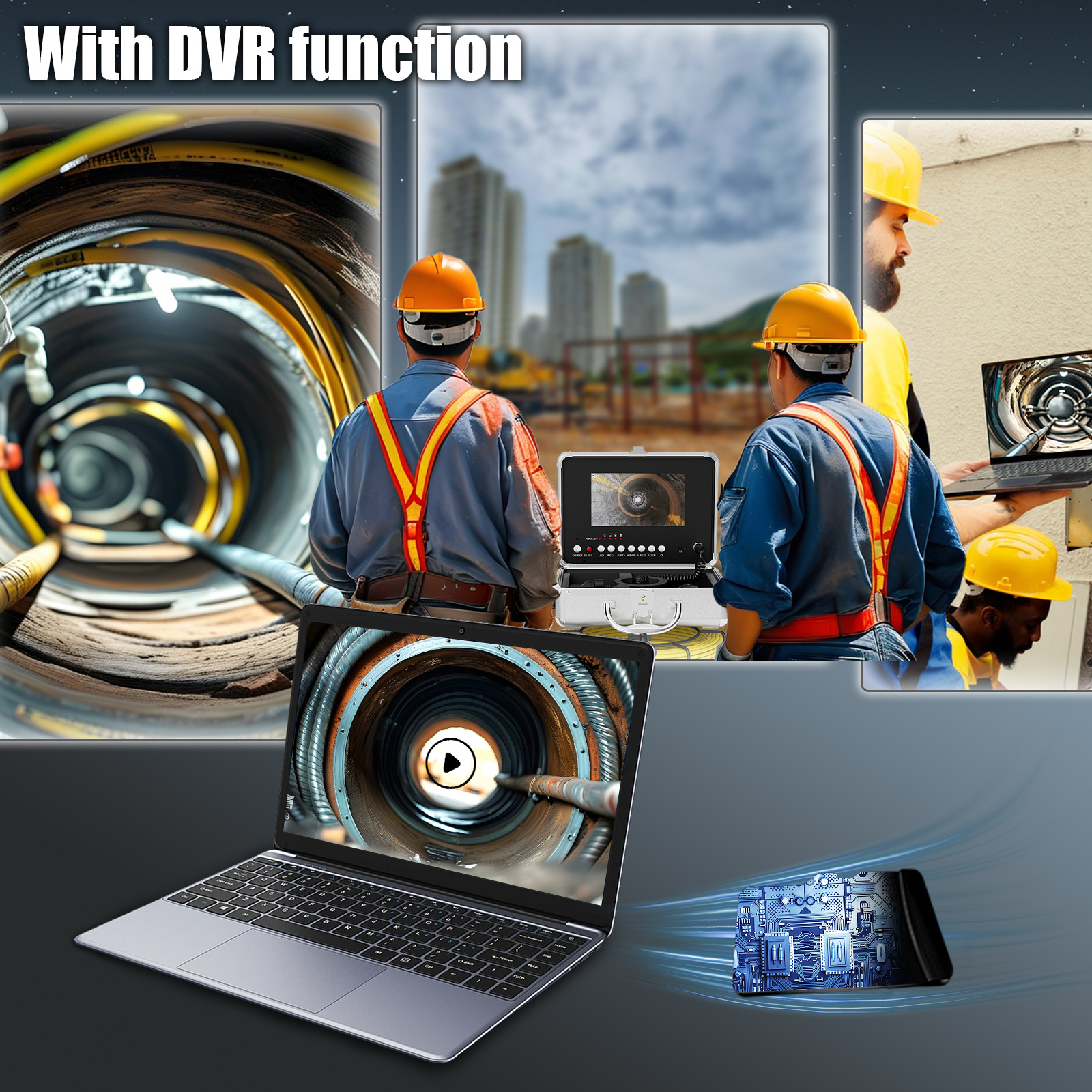 AHD endoscope, 1080P HD, 7 inch, 17-23mm probe
