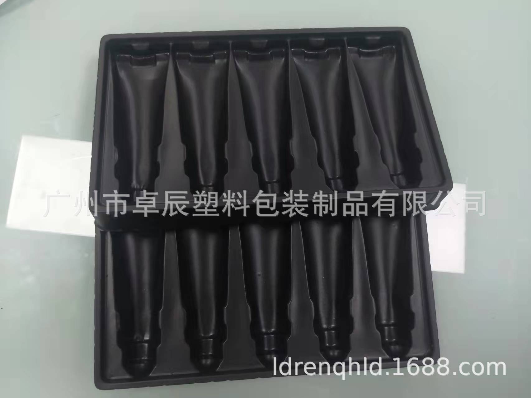 通用版5支装手霜吸塑托 磨砂珠光黑色PVC尺寸228*138*25MM