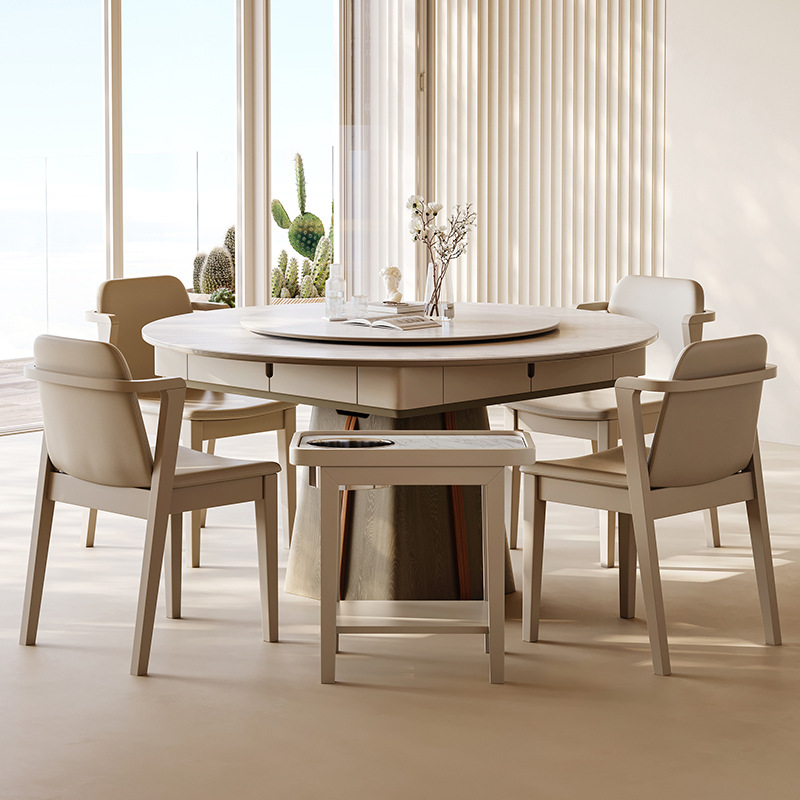 Mesa de comedor de madera maciza mesa de mahjong todo en uno de doble uso, mesa de ajedrez multifuncional para el hogar completamente automática, mesa de comedor combinada de sillas, mesa de comedor