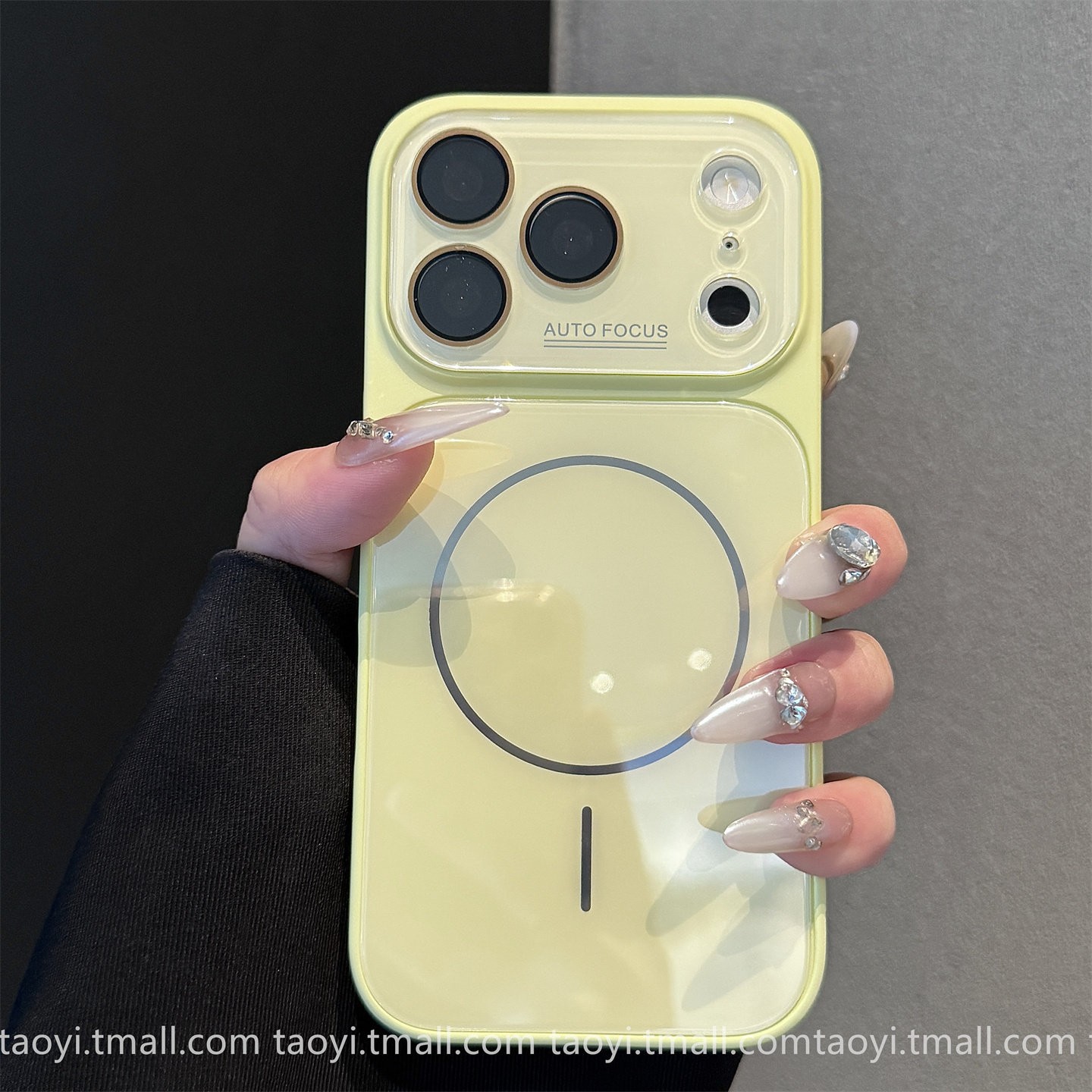 Aplicable para iPhone 17 segundos Corning vidrio magnético caso de teléfono de alto nivel sensación de dopamina manzana 15pro color sólido