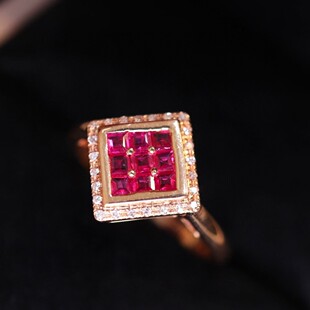 ��ؐ��錚 18K���Ƕ�t��ʯ��ָ��Ѫ�tT��ʯ �����Ϸ��ʯ Ů��