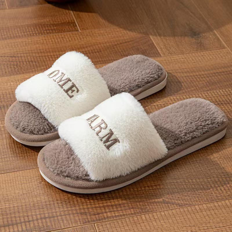 Zapatillas de algodón gatos transfronterizas de mujeres otoño y invierno domésticas impermeables impermeables impermeables silenciosas calentadas zapatillas de pelo de dibujos animados