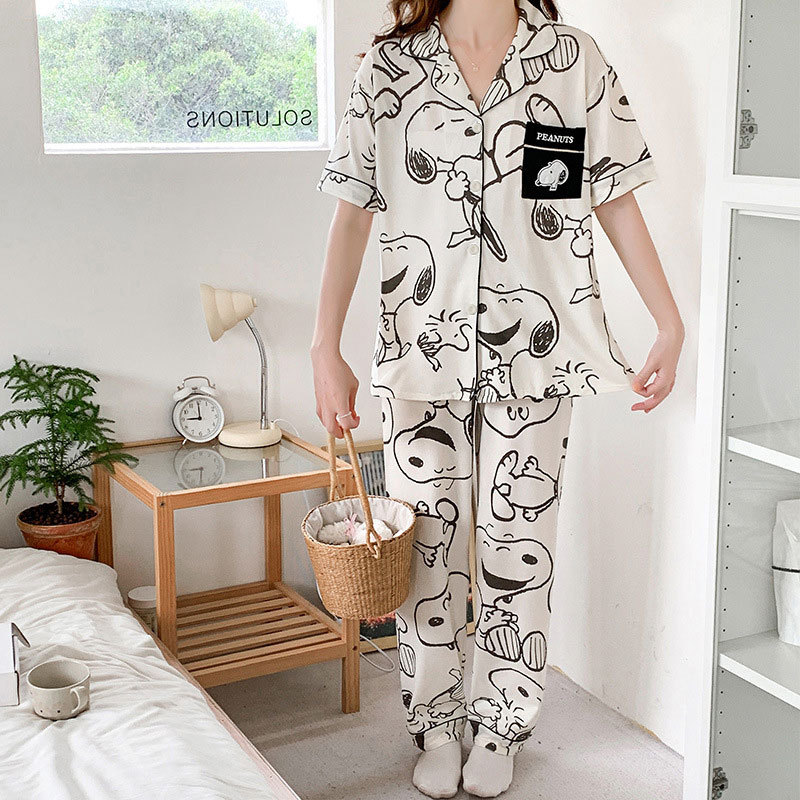 D.M-188 Short-length pocket Snoopy cardigan