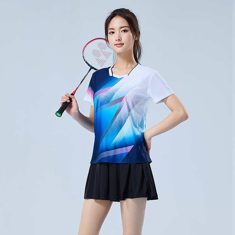 Nuevos trajes deportivos de bádminton se pueden imprimir ropa de entrenamiento ropa de voleibol de aire secado rápido ping-pong 1503