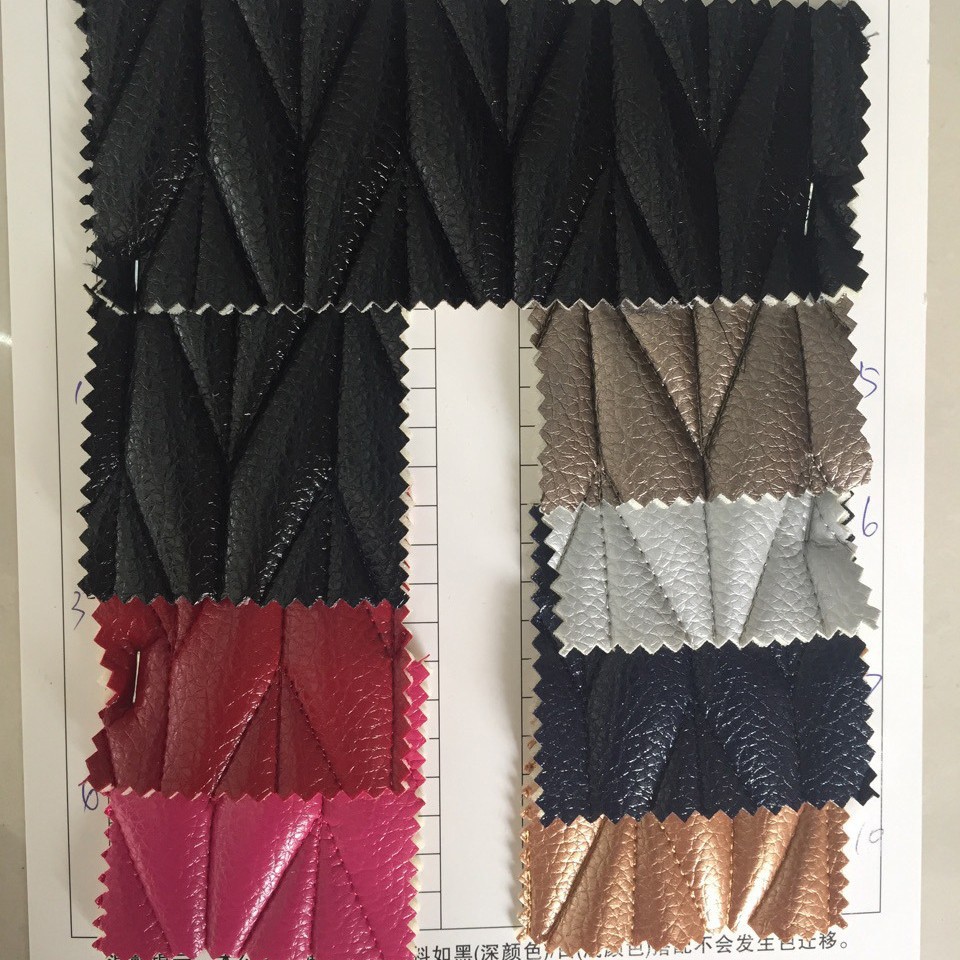 刺绣海绵茘枝纹PVC绗缝绣箭头适合箱包皮具家庭酒店装饰质感