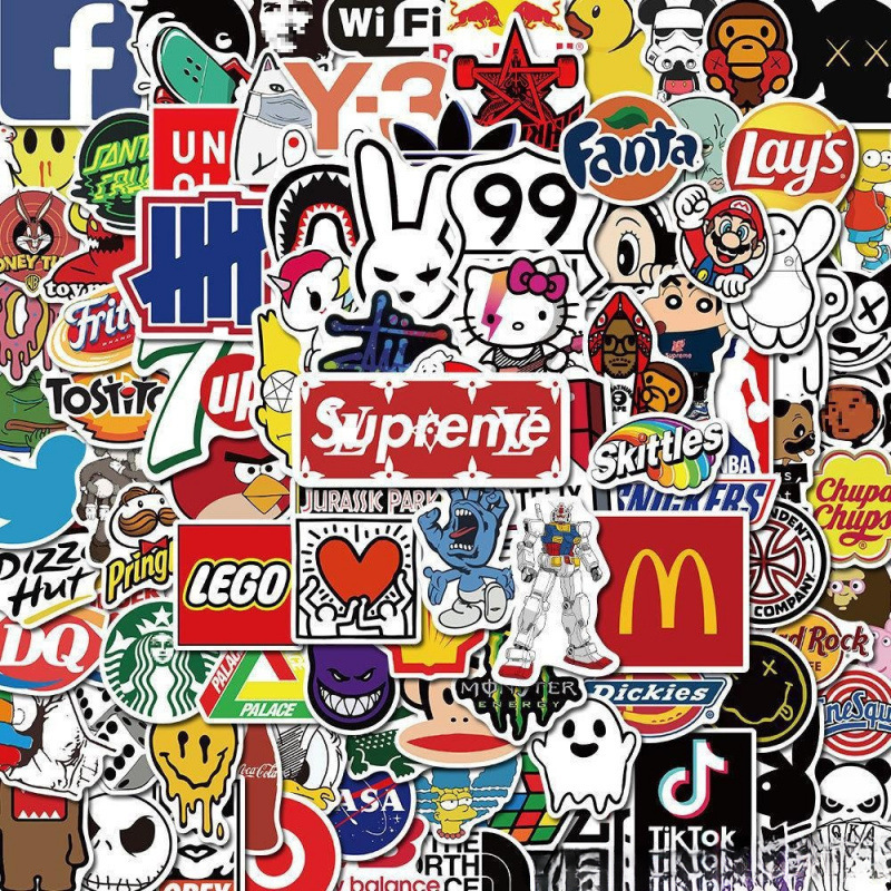 Trendy Brand Stickers, Sports Shoes, Suitcases, Tablets, Mobile Phone Cases, Handbook Decoration, Waterproof Stickers, Support Wholesale and Free Shipping