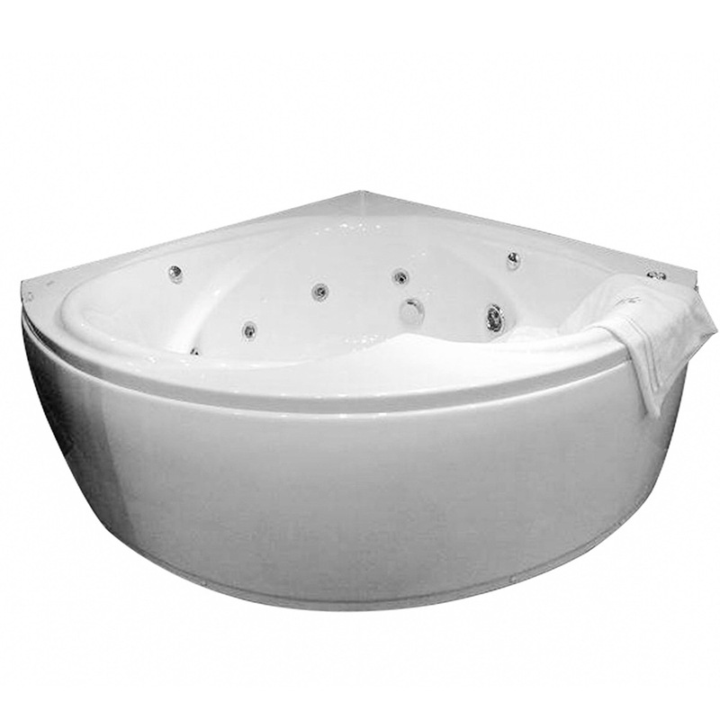 Household Small Apartment Acrylic Corner Bathtub Freestanding Surf Massage Constant Temperature Deep Soaking Mini Curved Bathtub