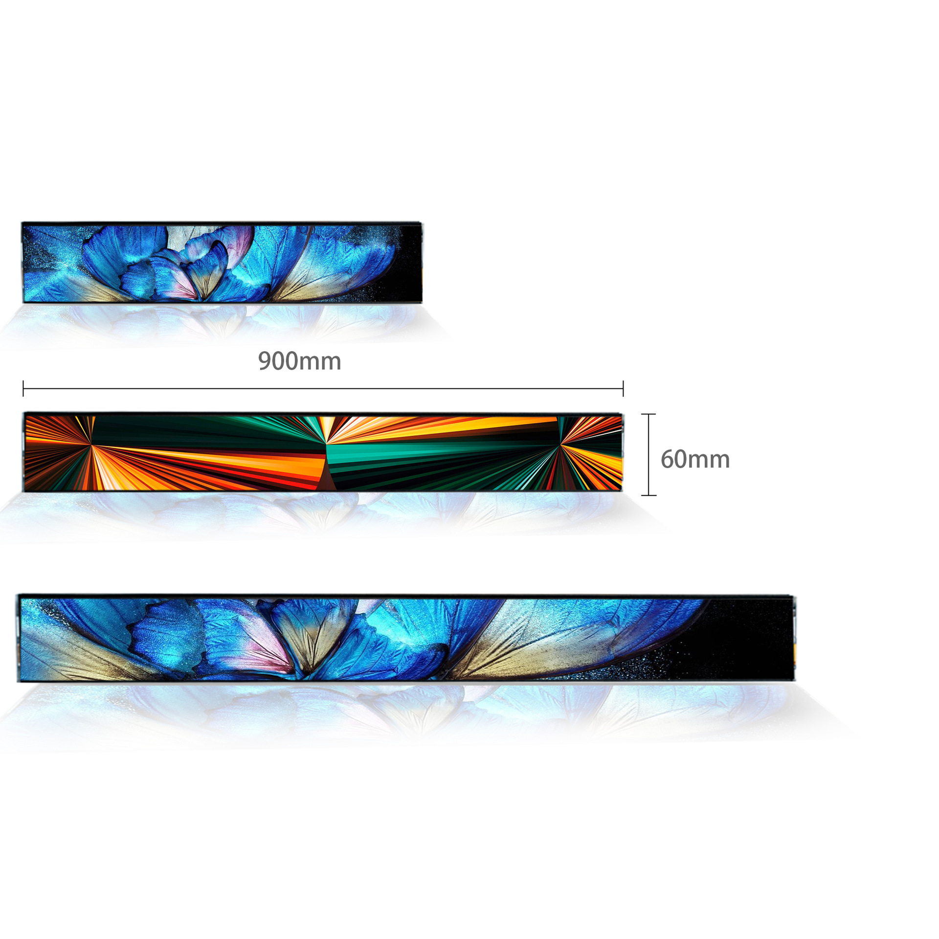 P1.25 centro comercial mostrador de estante LED pantalla de pantalla de barra de pantalla inteligente de mostrador de supermercado pantalla de publicidad