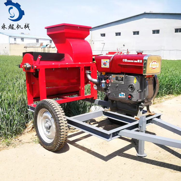 850型玉米脱粒出口柴油机动力棒子脱粒机新型玉米脱粒机脱棒子机