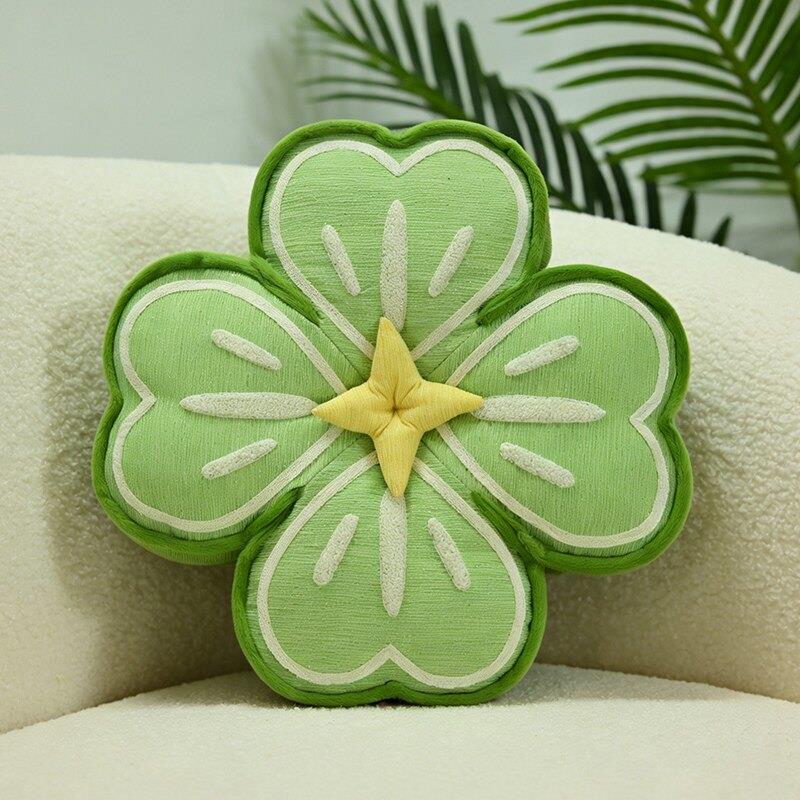 Red alfombra almohada de grasa verde afortunada almohada de peluche sofá cabecera cama decoración almohada almohada manta regalo