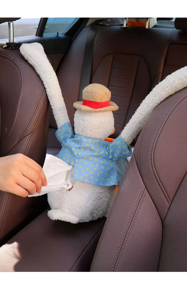 Car Tissue Box Trash Can Car Seat Hanging Tissue Bag Trash Can Two-in-One Multifunctional Storage Decoration