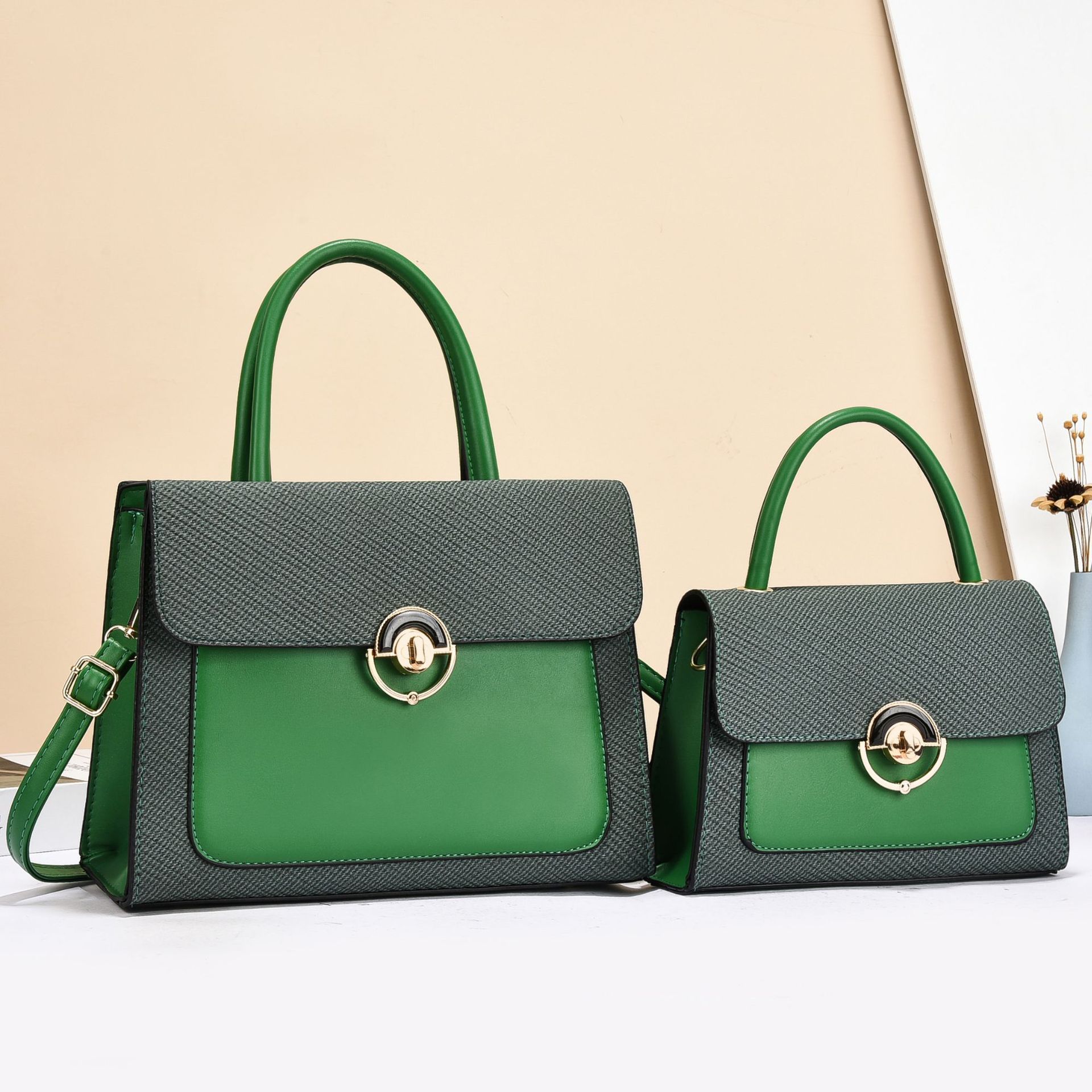 Bolso de dos piezas para niños y madres, temperamento, textura, práctico, bolso de mano, bandolera de mensajero de viaje casual, handbags