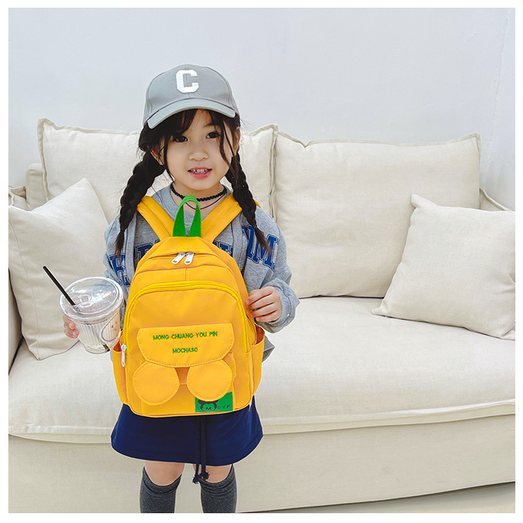 Waterproof 13 Inch 17 Inch Letter Solid Color Casual School Kids Backpack display picture 3
