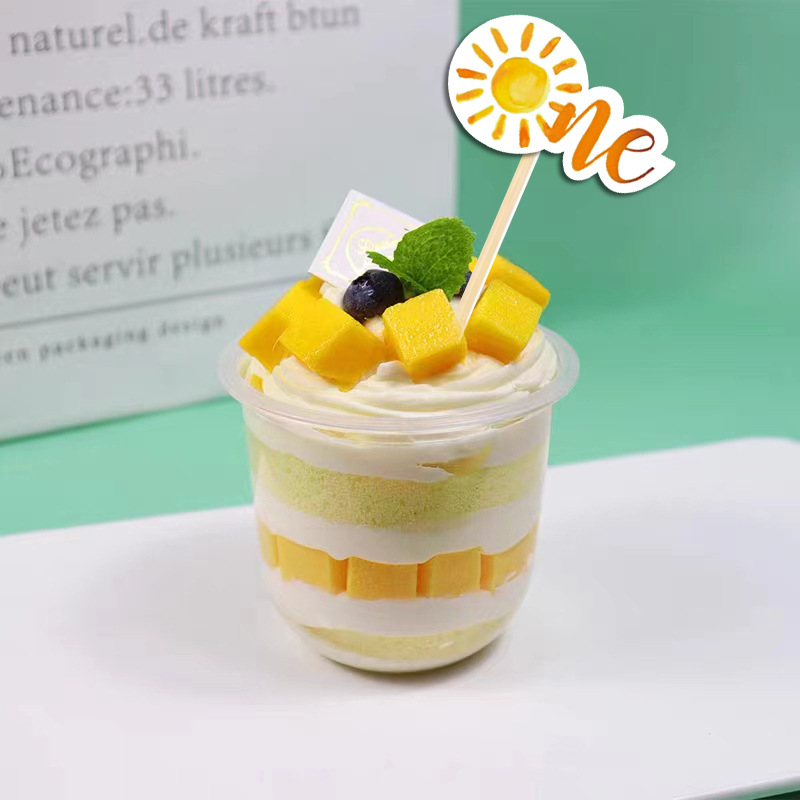 Amazon transfronteriza nueva tarjeta de pastel de palo de fruta desechable ONE Sun Carnival party decoración de postres