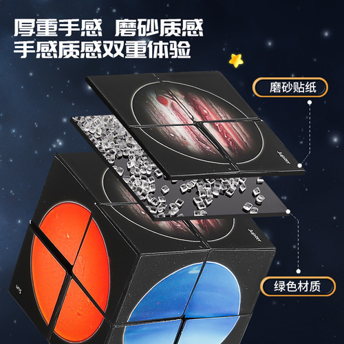 Cross-border 3D three-dimensional infinite magic cube geometry children's puzzle intelligence decompression magic cube building blocks magic ruler toy