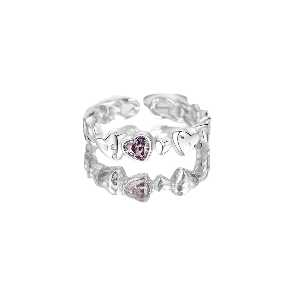 Trendy and Unique Minimalist Style Heart-Shaped Ring for Women, Niche Design with a Light Luxury and High-End Feel, Unisex Ring