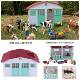 Cross-border Farm Farm House Ranch Racetrack Fence Set Assembled Farm House Keeper Animal Toy Model Ornaments