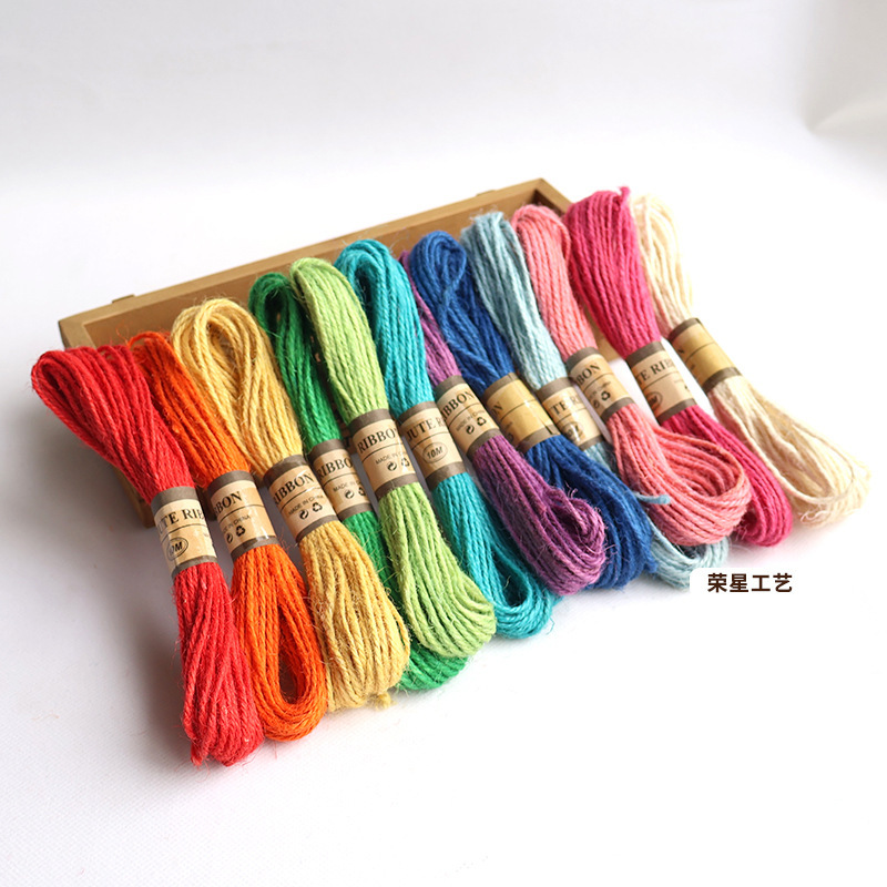 Colored hemp rope 10 m Photo Wall special rope DIY hand-woven hemp rope glass bottle binding decorative rope