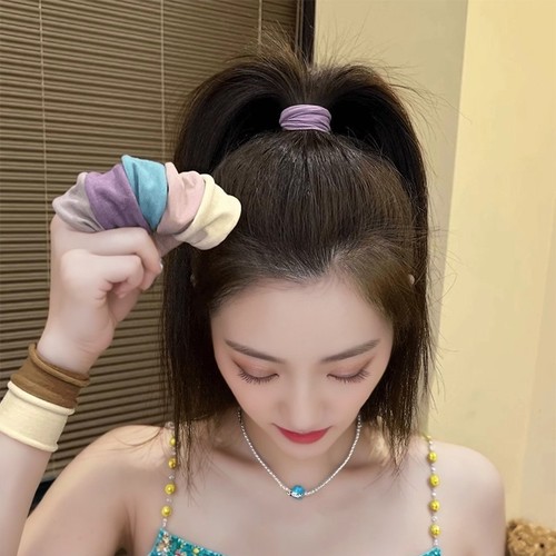 Skin-friendly face mask shared on social media, seamless hair ribbon for women, 2025 hair tie for women, high elasticity hair tie, ultra-wide elastic band