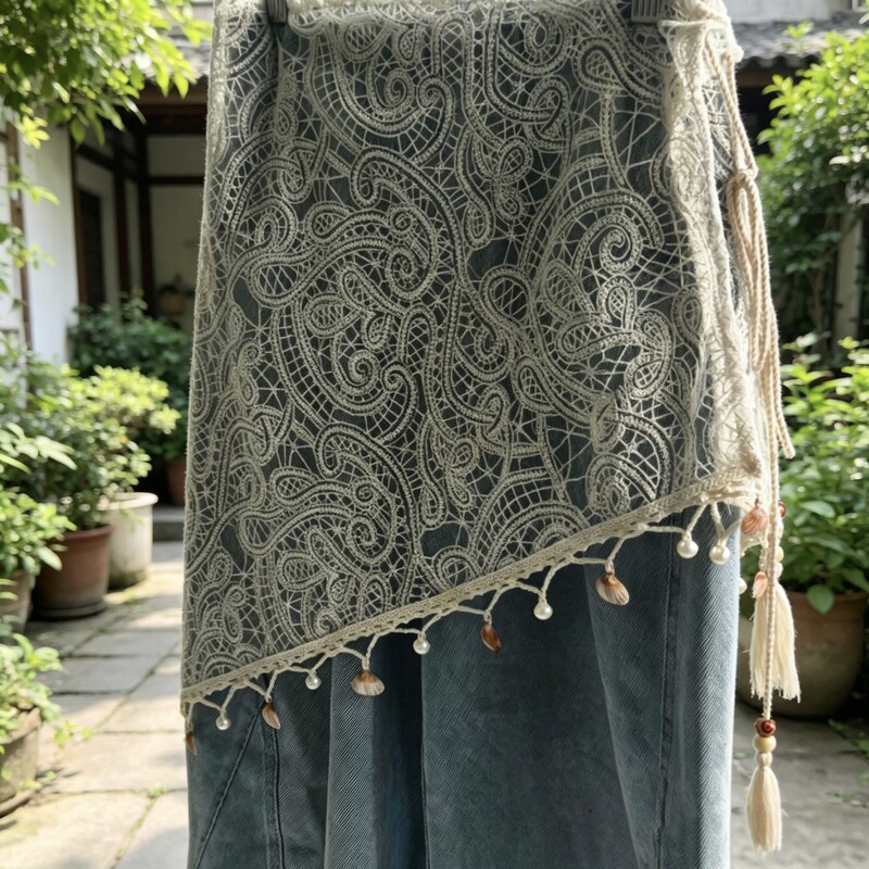 Vintage Niche Layered Skirt for Women 2026 Spring/Summer New Lace Butt-Covering Denim Skirt with Trendy Hem Vintage Niche Layered Skirt for Women 2026 Spring/Summer New Lace Butt-Covering Denim Skirt with Trendy Hem