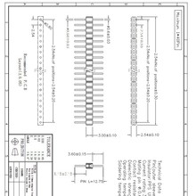 2.54MM���L�A����p�^ᘟǫ�A�o�p1*2/3/4/5/6/8-1*40PL12.75