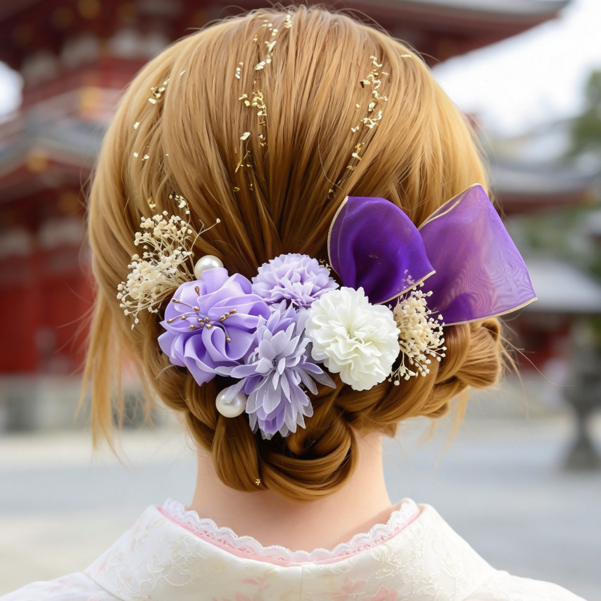 Floral Hair Accessory Set, Handmade Simulated Silk Flowers, Kimono Accessories, Cross-Border Hot-Selling Japanese-Style Yukata Hairpin Headwear