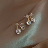 Design earrings from pearl, internet celebrity, 925 sample silver, 2023 collection, trend of season