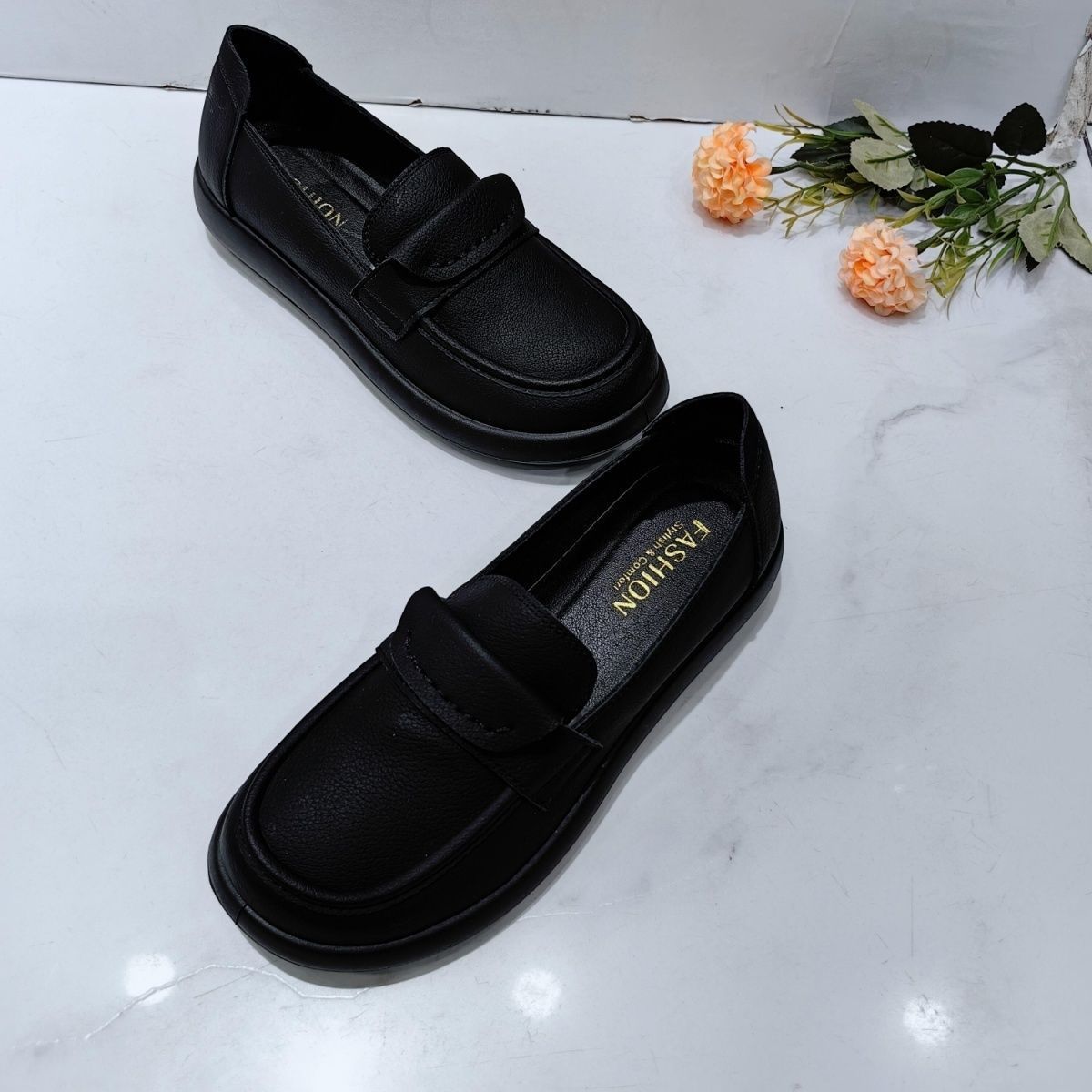 2026 nuevo estilo británico ultra suave antideslizante zapatos Lefour suela suave zapatos de cuatro estaciones zapatos de mujer zapatos de mujer