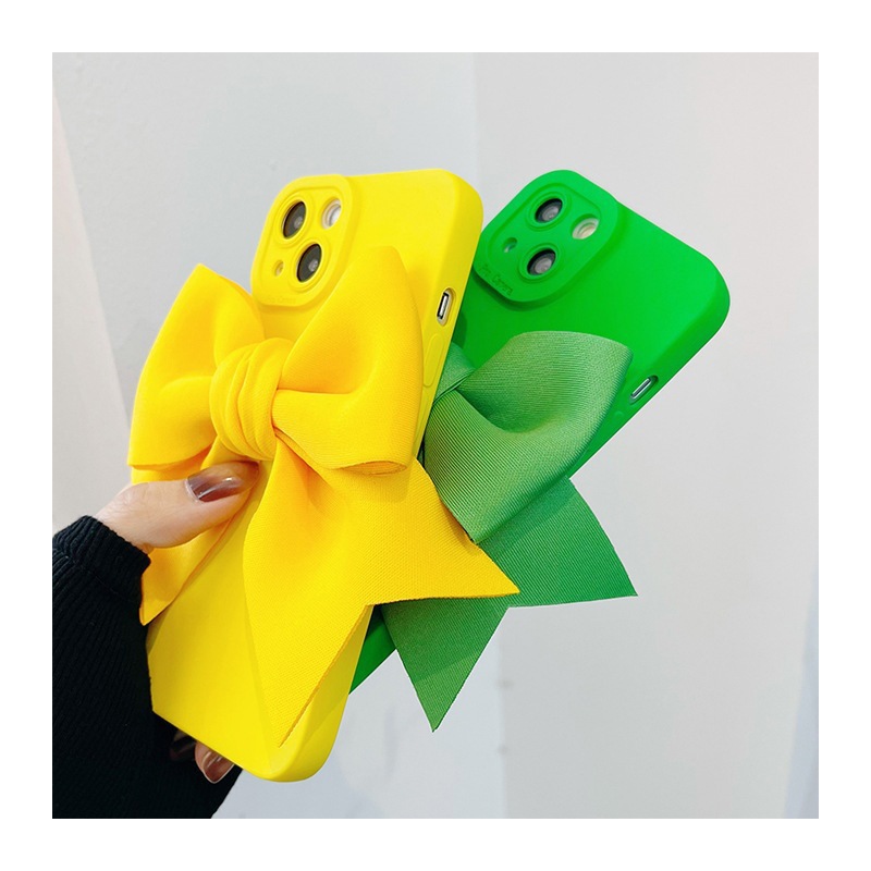 3d Bowknot Silicone Phone Case For Iphone 17 16 15 Pro Max Stylish_voghion.com