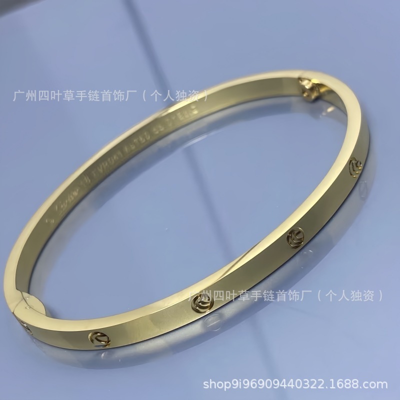 ハイバージョン Kajia LOVE ナローバージョン カスミソウ ブレスレット レディース V ゴールド厚メッキ 18K ローズゴールド フルダイヤモンド カップル ブレスレット 男女兼用|undefined