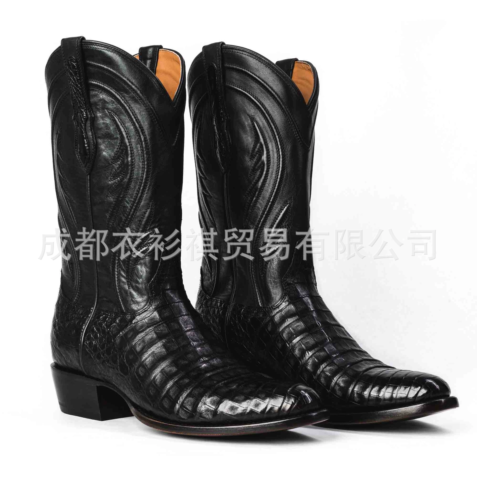 Производители внешней торговли новые вышивки ретро остроконечные клетчатые бочкообразные мужские рыцарские сапоги плюс размер 38-48