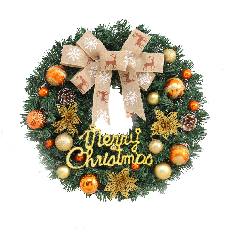 Navidad decoración árbol de Navidad colgante de pared colgante escena diseño Garland puerta colgante decoración corona de ratán casa diseño