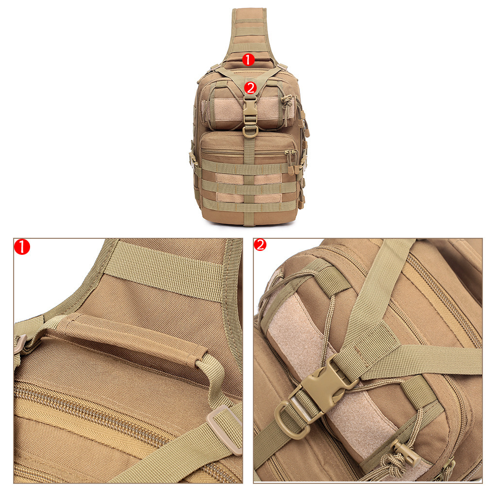 Bolsa de almacenamiento para cámara, bolso de hombro táctico multifuncional de camuflaje militar, bolso de pecho de gran capacidad, para viajes de negocios al aire libre