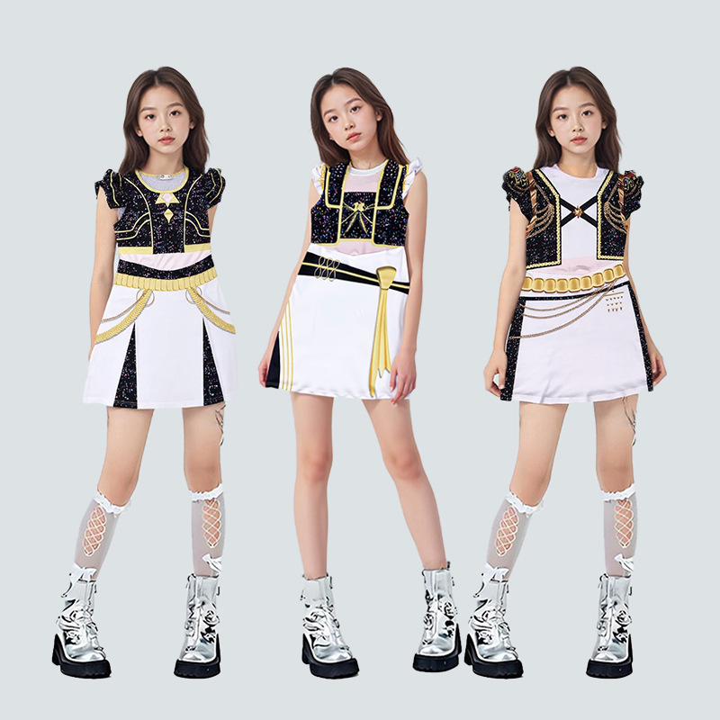 K-Pop Hunter Cosplay Costume Rumi Zoy Mirra Short Skirt Korean Girl Group Children's Stage Performance Costume