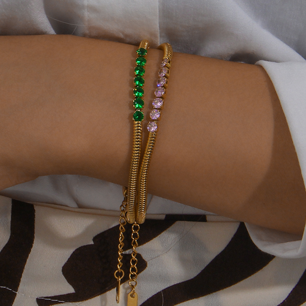 Title 5, Womens Stainless Steel Bead Thick Snake Chain ...