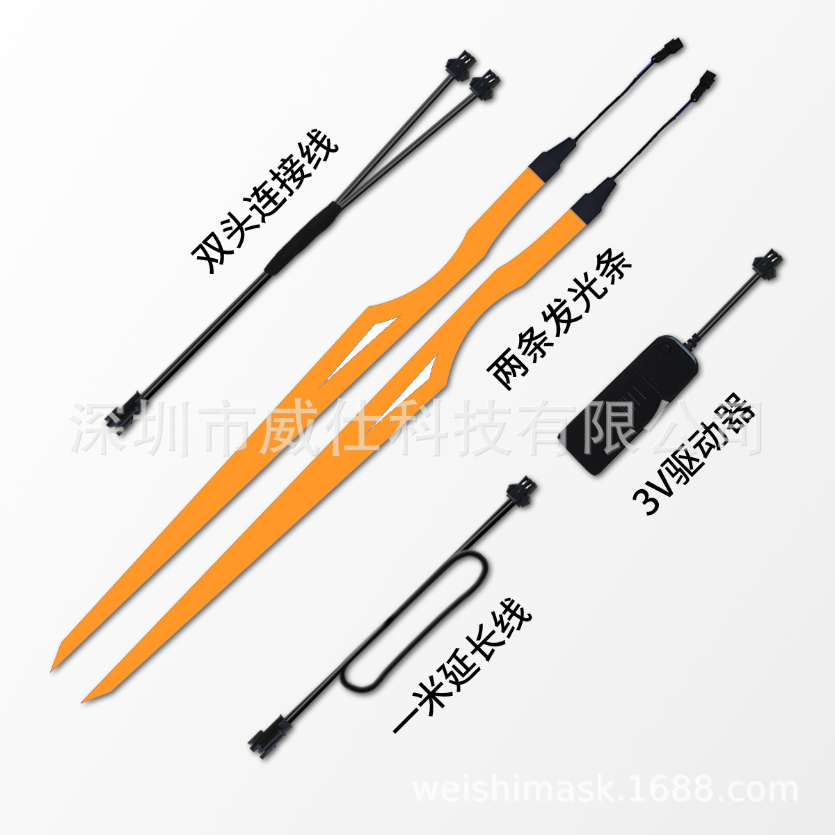 Cross-Border Hot-Selling Motorcycle Helmet Light Strip El Motorcycle Night Travel Safety Light Strip Can Be Freely Cut
