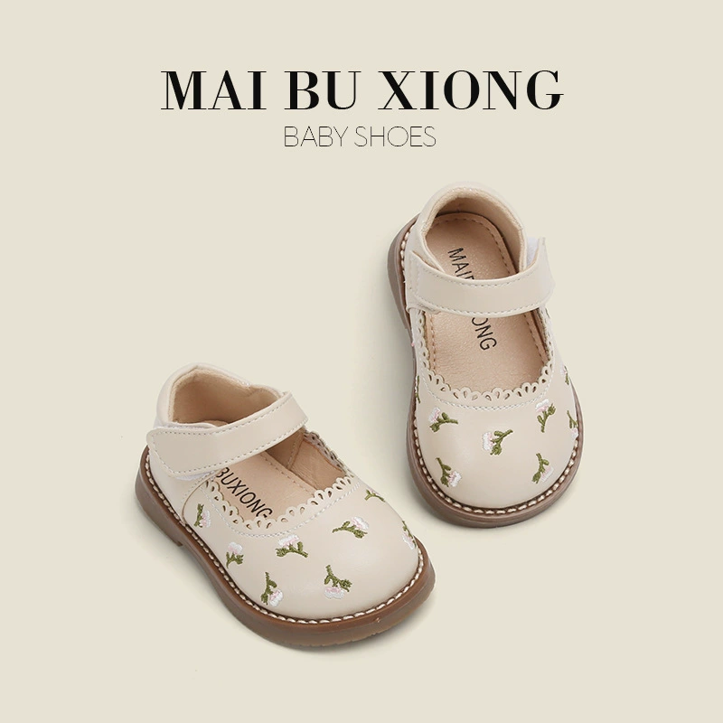 麦布熊 Children's shoes for leather shoes, footwear for early age girl's for princess, Korean style