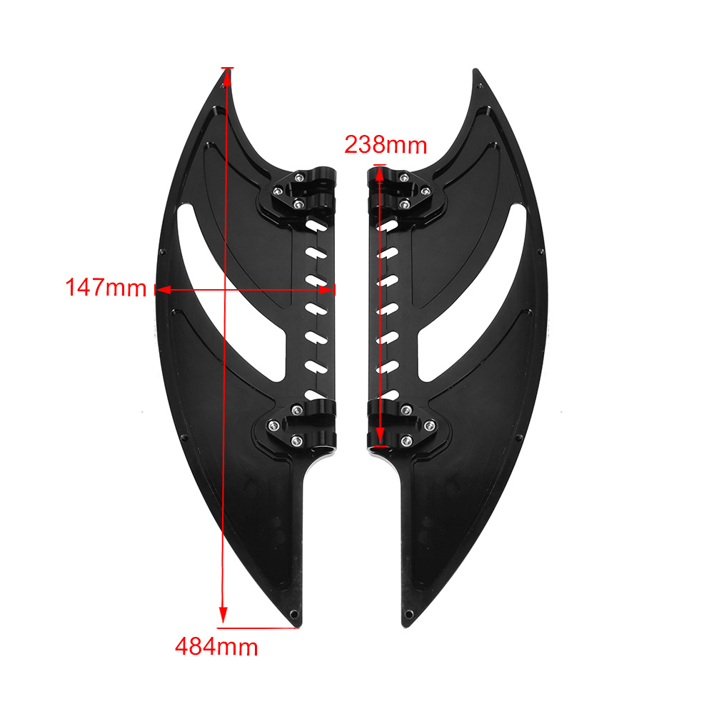 Suitable for Harley Glide Softail Modified Foot Pedals, Front and Rear Large Foot Pedals, Front Driver's and Rear Passenger's Foot Pedals, Anti-Slip