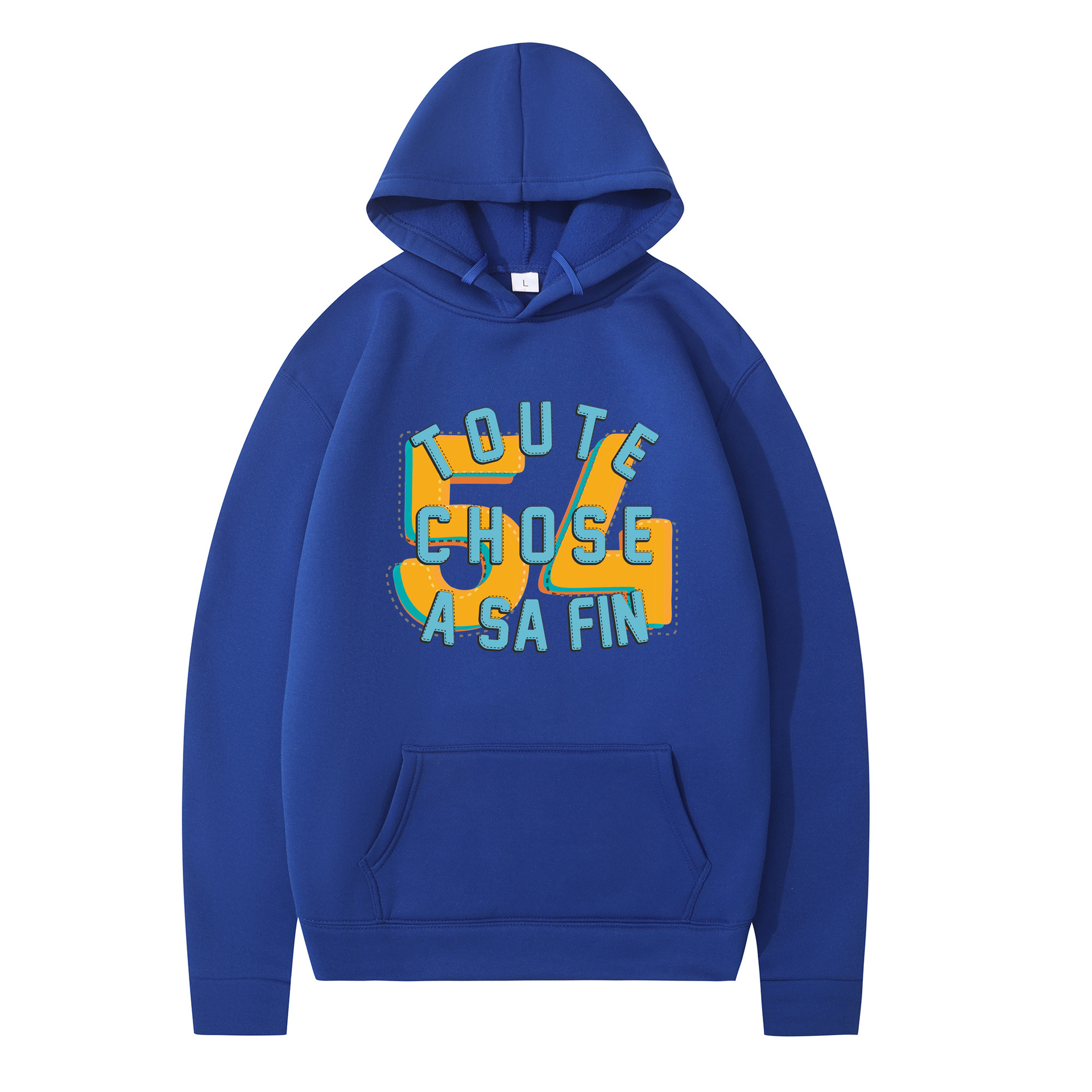 Personalisierter Kapuzenpullover Mit Buchstabenprint Für Damen Herren_voghion.com