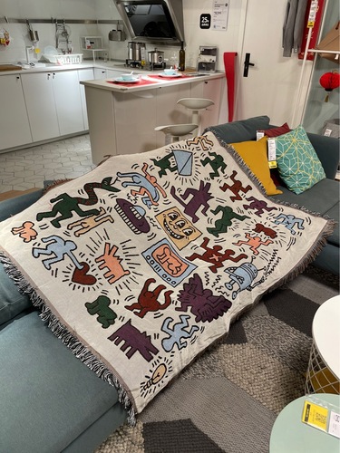 Keith haring graffiti master sofa blanket decorative blanket outdoor camping