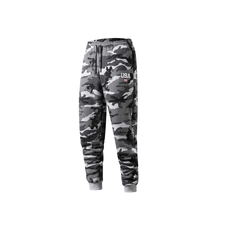 2024 Four Seasons New Men's Patchwork Camouflage Jogging Pants Outdoor Sports Pants Football Training Pants Fitness Pants Trousers