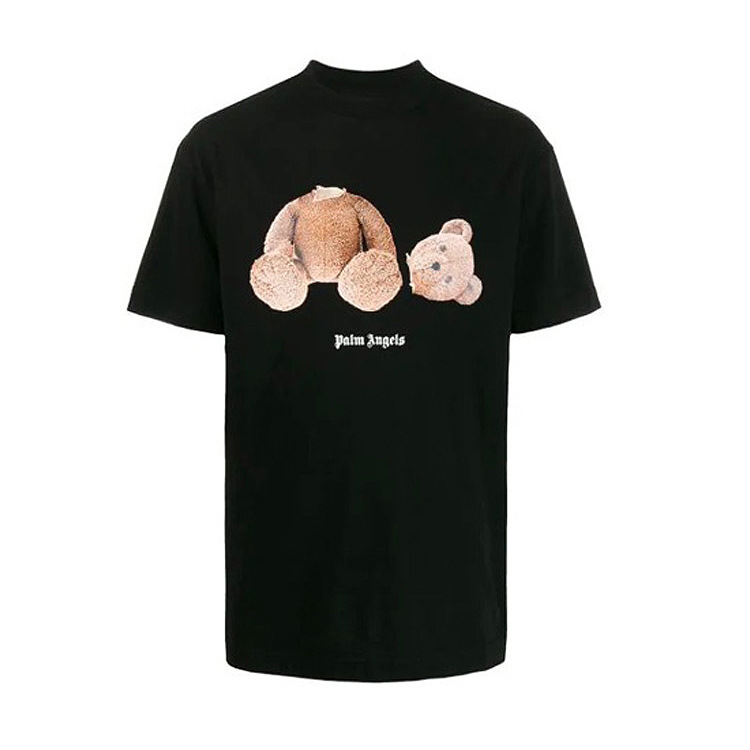 Pa002 Pure Cotton 270Gpalm Beheaded Bear Print Palm Angel Loose Short-Sleeved Men's and Women's T-Shirt Loose Fit Pa002 Pure Cotton 270Gpalm Beheaded Bear Print Palm Angel Loose Short-Sleeved Men's and Women's T-Shirt Loose Fit
