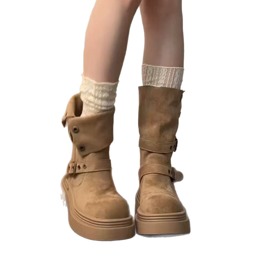 Women's Over-the-knee Martin Boots Autumn Winter British Style_voghion.com